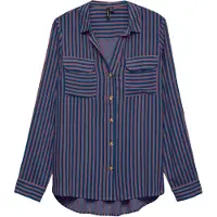 Vero Moda Bluse 'VMBumpy' mørkeblå / lysviolet
