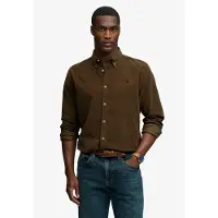 Superdry Superdrytil mænd. M4011044A Classic Needle skjorte beige (L), Casual, Bomuld, Klassisk, Lange ærmer