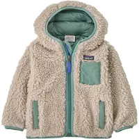 Patagonia - Under 6 år - Baby Retro-X Hoody Natural w/Cover Green til UnisexUld - Børnetoj Størrelse 4 År - Grøn