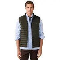 Hackett London Hackett Londontil mænd. HM4000197 Ultra vest mørkegrøn (L), Casual, Polyester