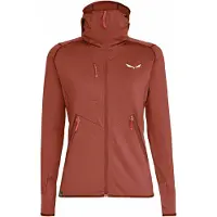 Salewa - Fleece dame - Agner Hybrid PL DST W FZ Hoody Etruscan Red Melange til Unisex - Størrelse XS - Rød