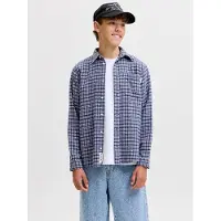 Jack & Jones Skjorte - JorFrederiksberg - Flannel - Crown Blue/C - - 10 år (140) - Skjorte