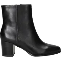 Caprice Bootie, black, made of Leather with Block heel, Size 40.5