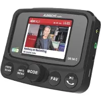 Albrecht DR56C, Bil, Digital, DAB, DAB+, MF, 87,6 - 107,9 MHz, 174 - 240 MHz, TFT