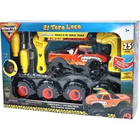 Monster Jam Truck - 1:18 - Mechanix Build N Rebuild - El Toro Lo - - OneSize - Bil