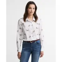 Barbour Barbourtil kvinder. LSH1644 Brambles skjorte hvid (S), Casual, Bomuld, Lange ærmer