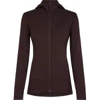 Icebreaker - Fleece dame - W Merino 260 Quantum LS Zip Hoodie Bittersweet til UnisexUld - Størrelse L - Lilla