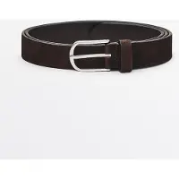 Massimo Dutti - Male - Bælte I Nubuckskind - Brun - 95