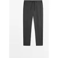 Massimo Dutti - Male - Bukser I 100 % Kold Uld - Grå - Xl