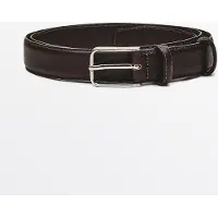Massimo Dutti - Male - Bælte Med Dobbeltstrop I Nappaskind - Brun - 105