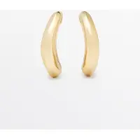 Massimo Dutti - Female - Voluminøse Hoop-Øreringe - Guld - 01