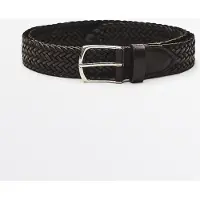 Massimo Dutti - Male - Flettet Bælte I Nappaskind - Brun - 100