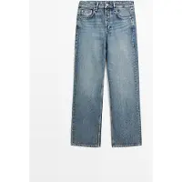 Massimo Dutti - Female - Mid Waist Wide Leg-Jeans - Lys Blå - 38