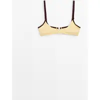 Massimo Dutti - Female - Bikini-Bh Med Kontrast - Vanilje - M