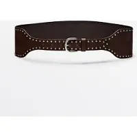 Massimo Dutti - Female - Bælte I Nappaskind Med Nitter - Brun - Xs-S
