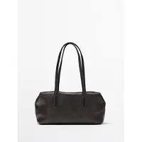 Massimo Dutti - Female - West Satchel-Taske I Nappaskind - Brun - 01