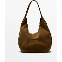 Massimo Dutti - Female - Mini-Taske I Spaltlæder - Kakigrøn - 01