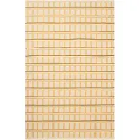 Chhatwal & Jonsson Mysore uldtæppe Off White-Masala Yellow-Yellow, 180x270 cm