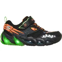 SKECHERS Blinkesko - Skech-O-Saurus Lights 3.0 - Sort/LIme - - 28 - Blinkesko