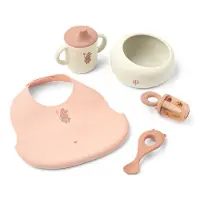 Liewood Spisesæt - 5 Dele - Mileah - Wild Child/Rosey - - OneSize - Spisesæt