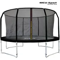 MCU-Sport Pro-line 3,7m Sort Trampolin V3.0 + Pro sikkerhedsnet