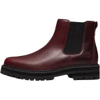 Timberland Timberlandtil mænd. TB0A5RRDEIW1 Britton Drive bordeaux Chelsea-læder støvler (41), Fast, 1-3 cm, Ingen, Casual, Rødbrun