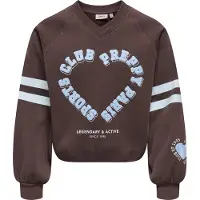 Kids Only Sweatshirt - KogColetta - Coffee Bean/Club - - 11-12 år (146-152) - Sweatshirt