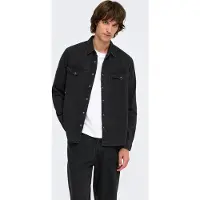 Only & Sons Skjorte 'ONSRAY' black denim