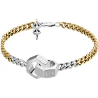 Armani Exchange Armbånd 'CLASSIC' guld / sølv