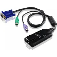 Aten KA7520 - Adapter til tastatur/ video / mus (KVM) - RJ-45 (hun) til PS/2, HD-15 (VGA) (han) - for ALTUSEN KH1508, KH1516, KH2508, KH2516 KH1508, KH1516, KL1508 KVM over IP KH1508