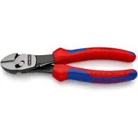 Knipex TwinForce, Diagonal tang, Krom-vanadium-stål, Plast, Blå, Rød, 180 mm, 280 g