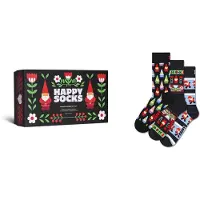 Happy socks Sokker 'Holiday Gnomes' lyseblå / lysegrøn / rød / sort