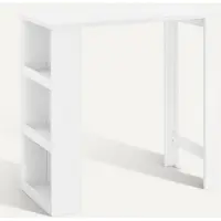 SoBuy FWT17-II-W Hvid barbord med hylder 112x57x106 cm