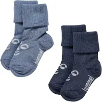 Hummel Strømper - Uld - 2-pak - HmlMini - Ombre Blue/Flint Stone - - 15/17 - Strømper