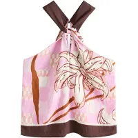 Next Bluse brun / pink / lyserød / offwhite