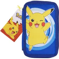 Pokémon Penalhus m. Indhold - Dobbelt - Blå/Gul m. Pikachu - - OneSize - Penalhus