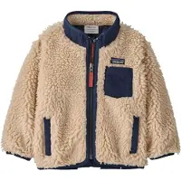 Patagonia - Under 6 år - Baby Retro-X Jkt Dark Natural w/New Navy til UnisexUld - Børnetoj Størrelse 18 Måneder - Flåde
