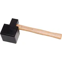 Novalia Peddinghaus brolæggerhammer - (klaphammer) m/vulkaniseret gummibane, firkantet, 5145.02