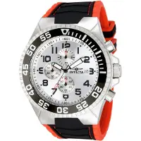 Invicta Herreur 12411 Pro Diver Hvid/Gummi Ø52 mm