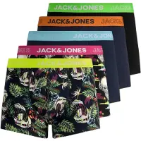 Jack & Jones Boksershorts 'JACMelting Skull' mørkeblå / lysegrøn / orange / sort
