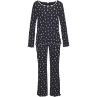 s.Oliver Pyjamas marin / mørkegrå / offwhite