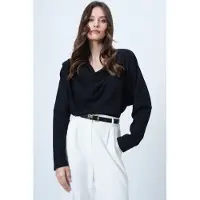 Trend Alaçatı Stili Bluse sort
