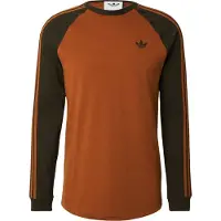 Adidas Originals Bluser & t-shirts '3-Stripes Long Sleeve' mørkebrun / mandarin