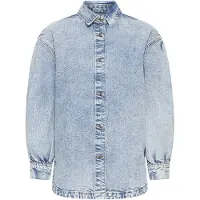 PULZ Bluse 'Atlee' blue denim