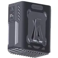 Mtp Products JF130 Bærbar lændevifte med LED-lys - 8000mAh - Sort