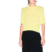 Armani Exchange A|X Armani Exchangetil kvinder. XW001912AF21575U2194 Jersey List gul (XS), Casual, Viscose, Korte ærmer