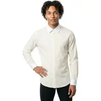 Armani Exchange A|X Armani Exchangetil mænd. XM002319AF24533U0009 Hvid bomuldsskjorte (XL), Casual, Klassisk, Lange ærmer