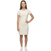 EA7 EA7til kvinder. 7W000478_AF12500 Kjole Evolution beige (S), Casual, Bomuld, Korte ærmer