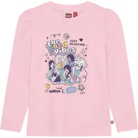 Lego Wear LEGO Friends Bluse - LWTuna 600 - Lyserød m. Print - - 9 år (134) - Bluse