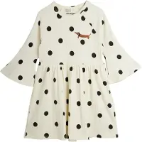 Mini Rodini Kjole - Hund - Offwhite - - 6-7 år (116-122) - Kjole